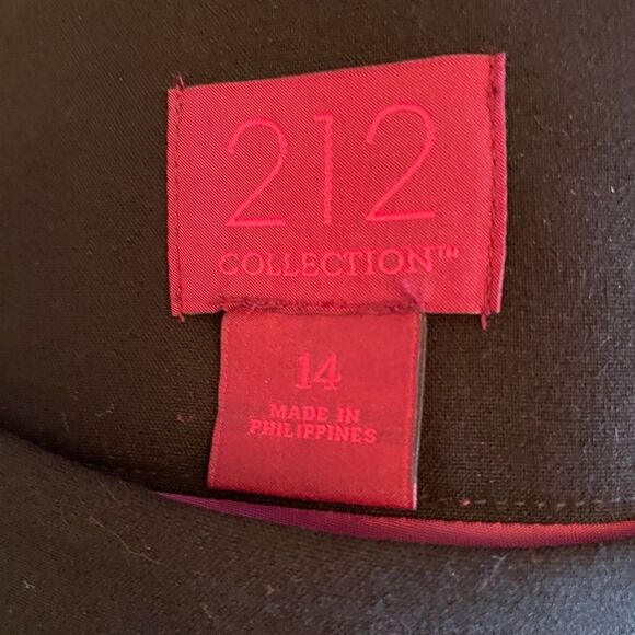 BLACK FULLY LINED SIDE ZIPPERED PENCIL SKIRT BY 212 COLLECTION SIZE 14 NWT - Picture 5 of 5